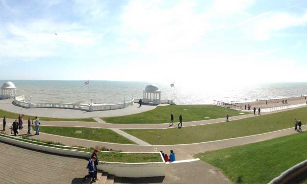 Panorama from the De La Warr Pavilion in Bexhill.