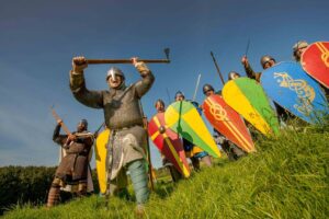 Saxon troops defend the ridge