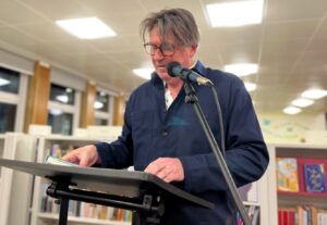 Poet Laureate, Simon Armitage at Eastbourne Library.