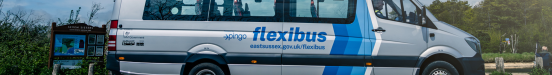 A FlexiBus branded mini bus