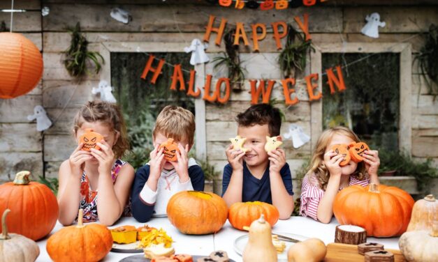 children at a Halloween party