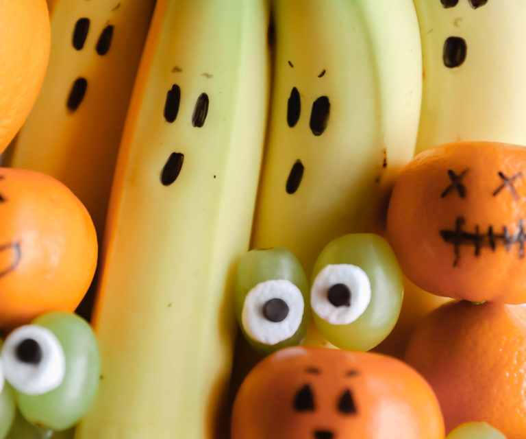 Spooky face fruit