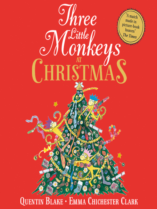 Book cover of Three Little Monkeys at Christmas