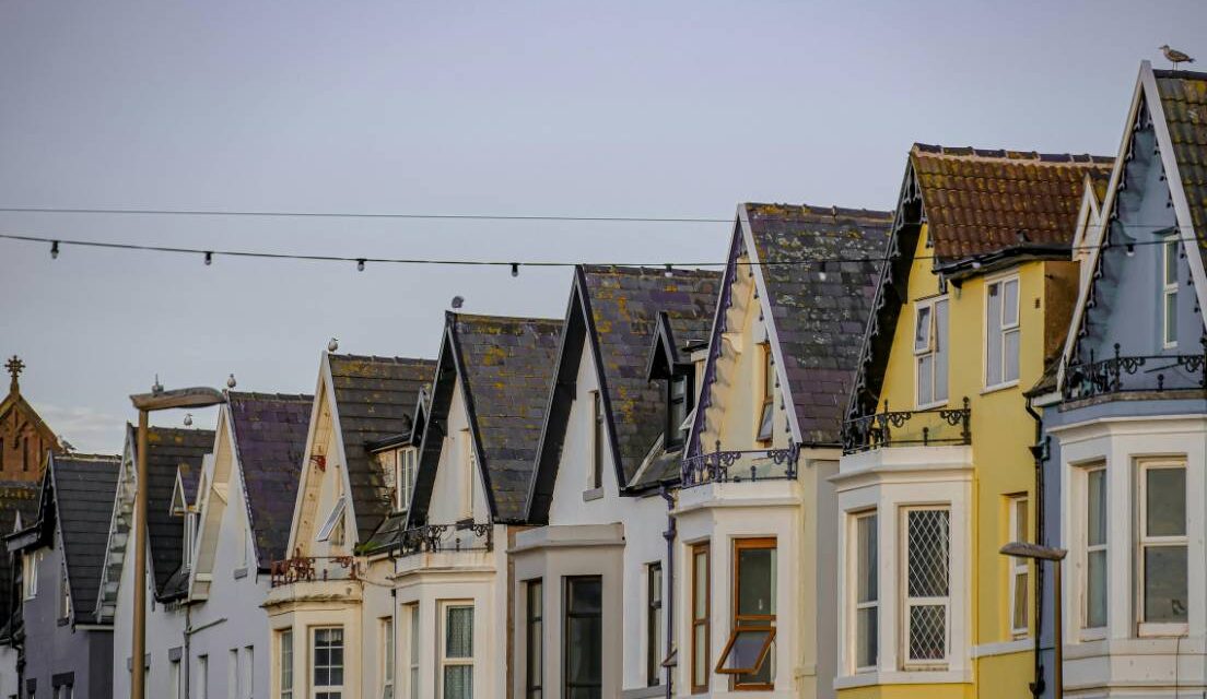 Row of terrace houses in the UK